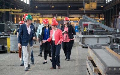 U.S. Senator Joni Ernst tours Paxton & Vierling Steel Structures Building